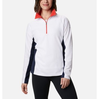 Columbia Glacial IV Half Zip Fleece, Sudaderas Blancos Azul Marino Para Mujer | 042936-UMD